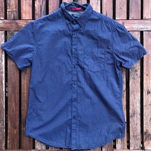 Denim & Flower Slim Fit short Sleeve Button Down